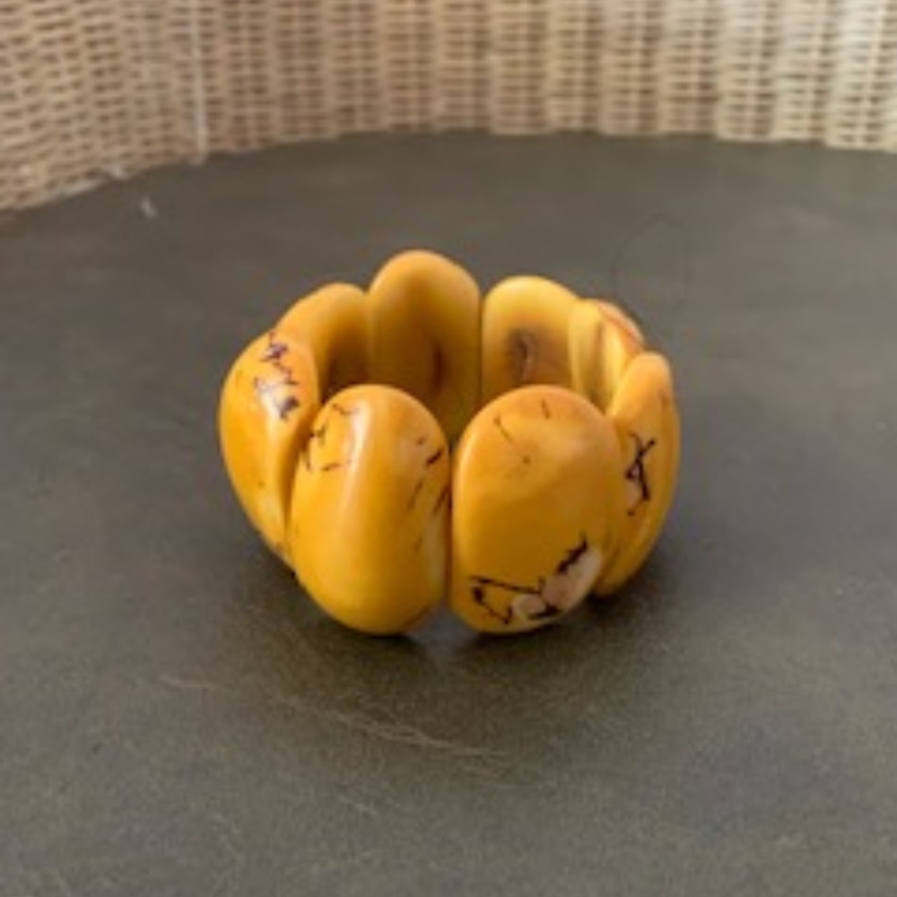 Tagua Nut Bracelet - Canary Yellow